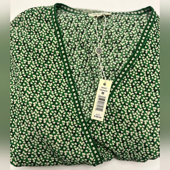 Max Studio Green Patterned Wrap Dress - Picture 8 of 9